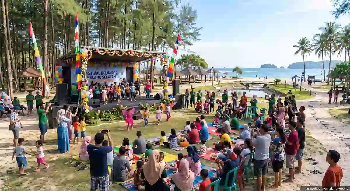 Kegiatan Family Gathering Pantai Malang Selatan