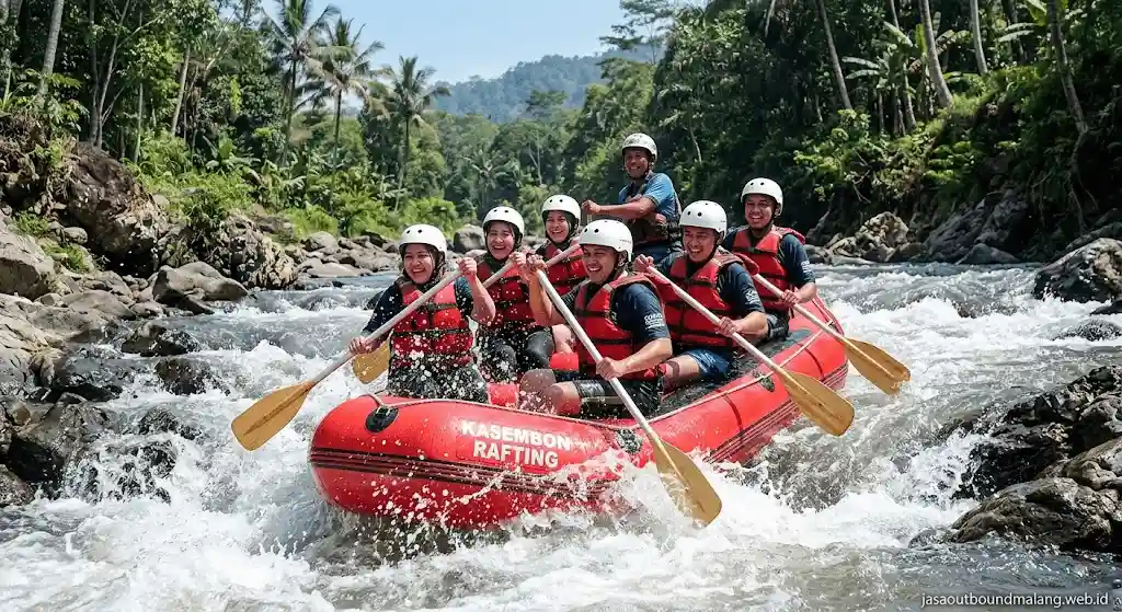 Paket Combo Rafting dan Outbound Instansi Surabaya di Malang 2026