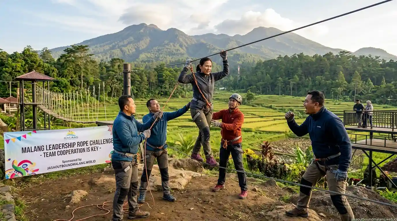 Paket Outbound Training Efektivitas Kepemimpinan Tim Perusahaan